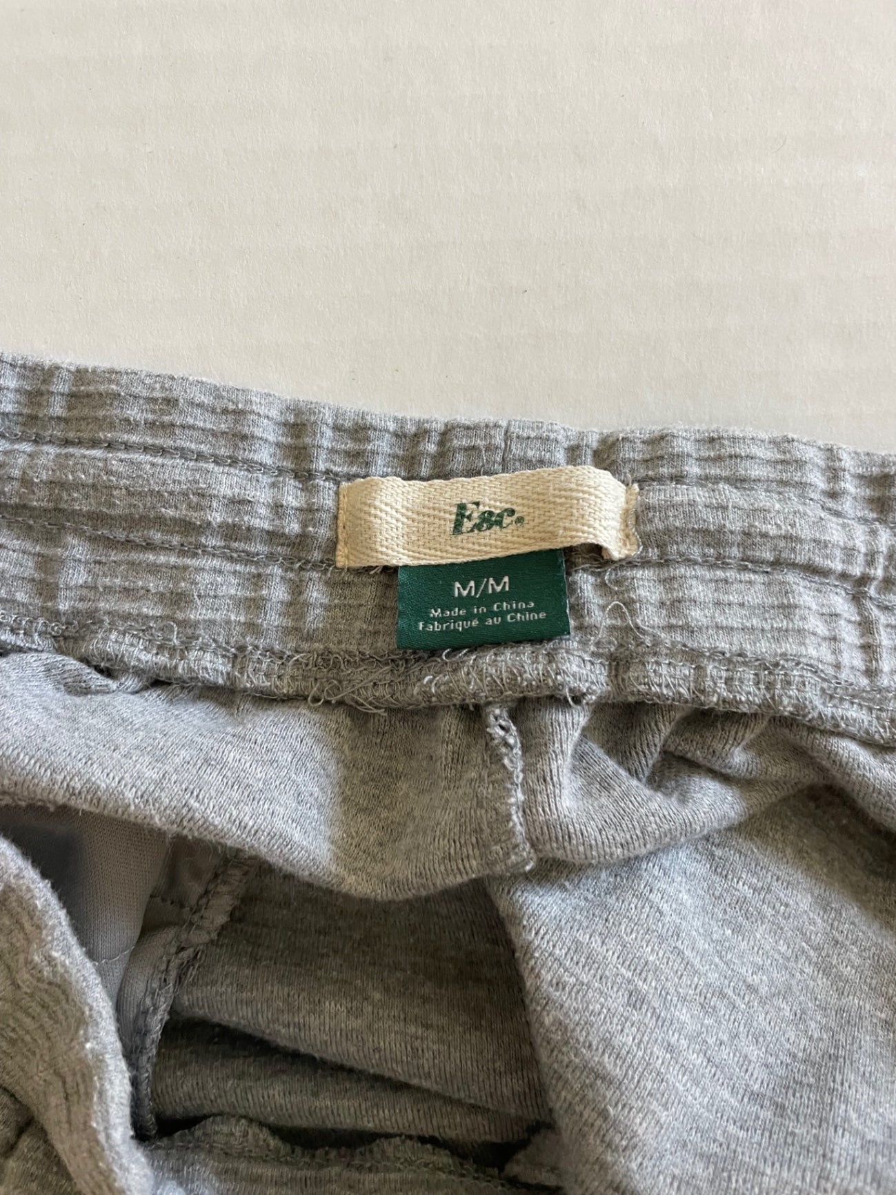 Esc Shorts Medium Gray Cotton and Polyester