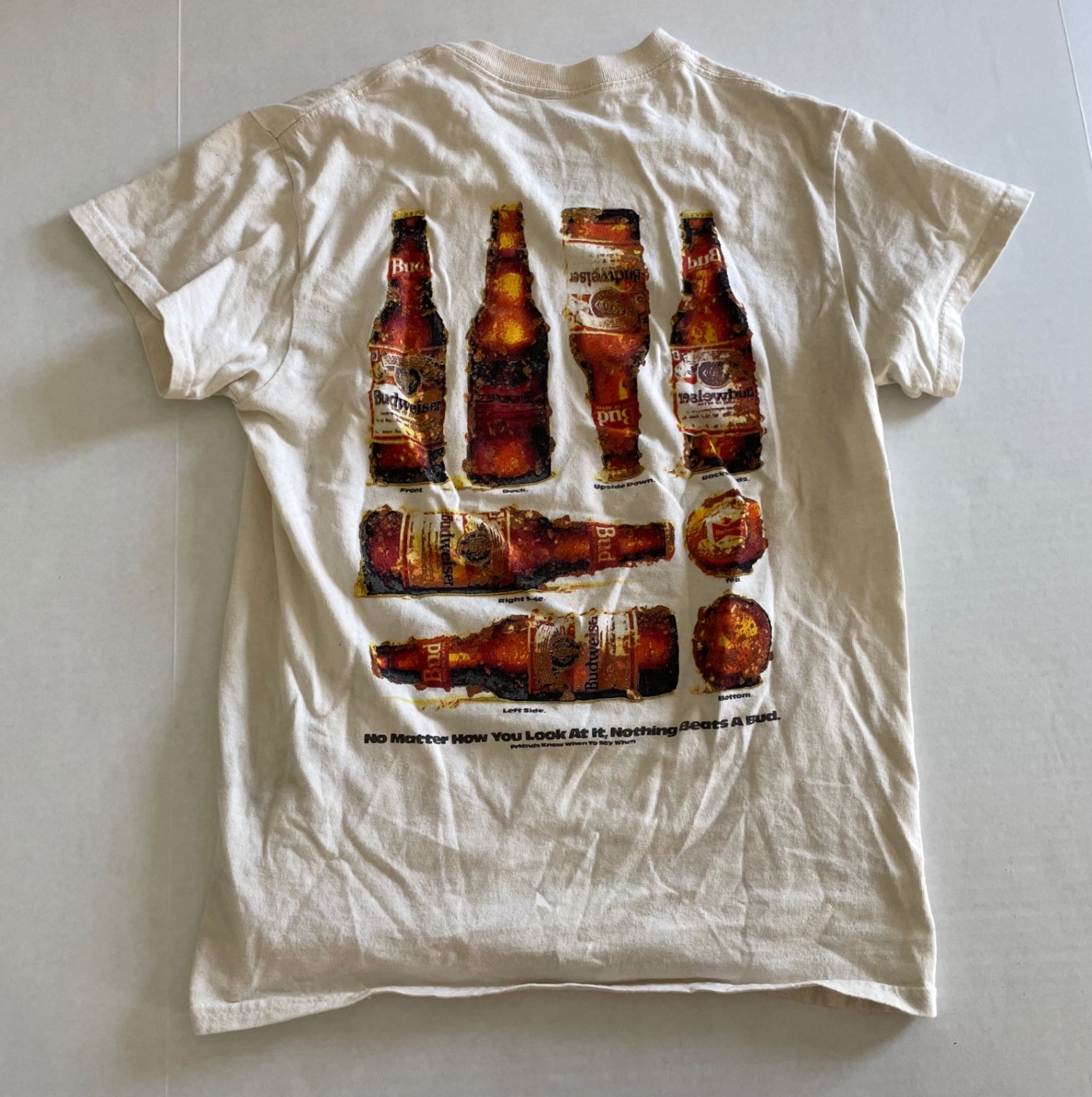 Budweiser Tops Small Cream/Beige Cotton