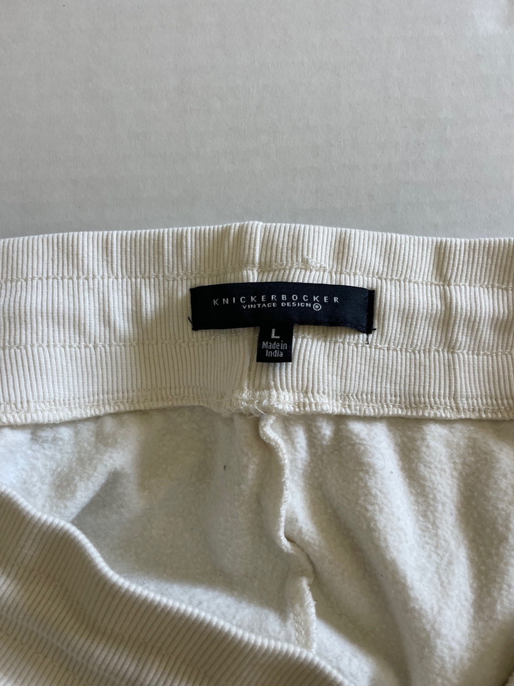 Knickerbocker Shorts Large Cream/Off-whiteCotton, Fleece, Polyester