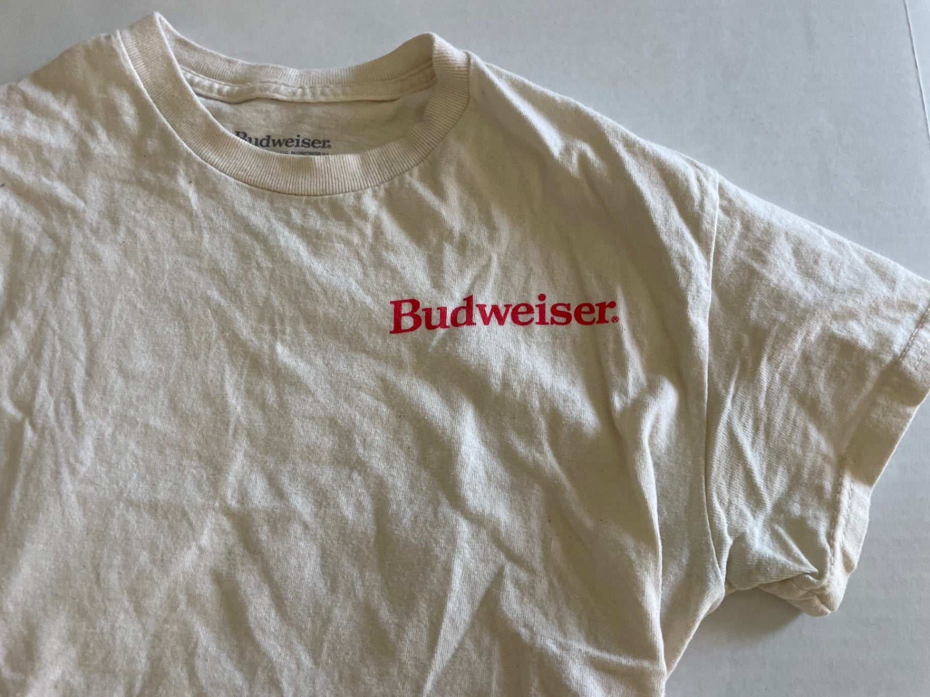 Budweiser Tops Small Cream/Beige Cotton