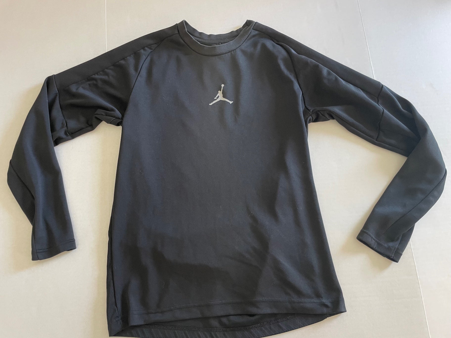 Jordan (by Nike) Tops Small Black Polyester with satin-like finish and some mesh accents