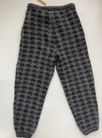 Skims Sweatpants Small Gray and black Fleece (Sherpa), Polyester