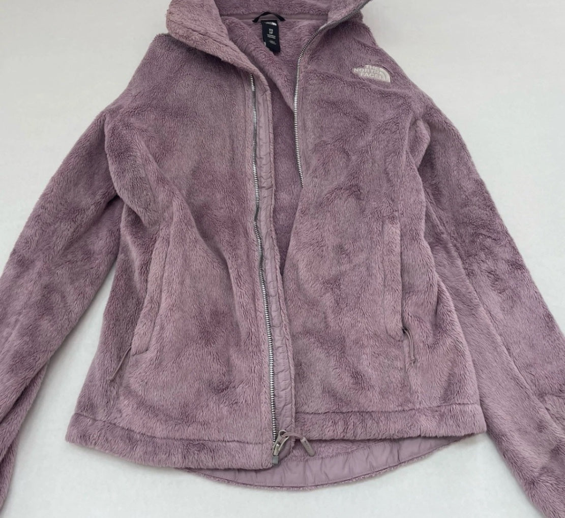 The North Face Zip Up Jacket Extra Small Lavender Faux Fur