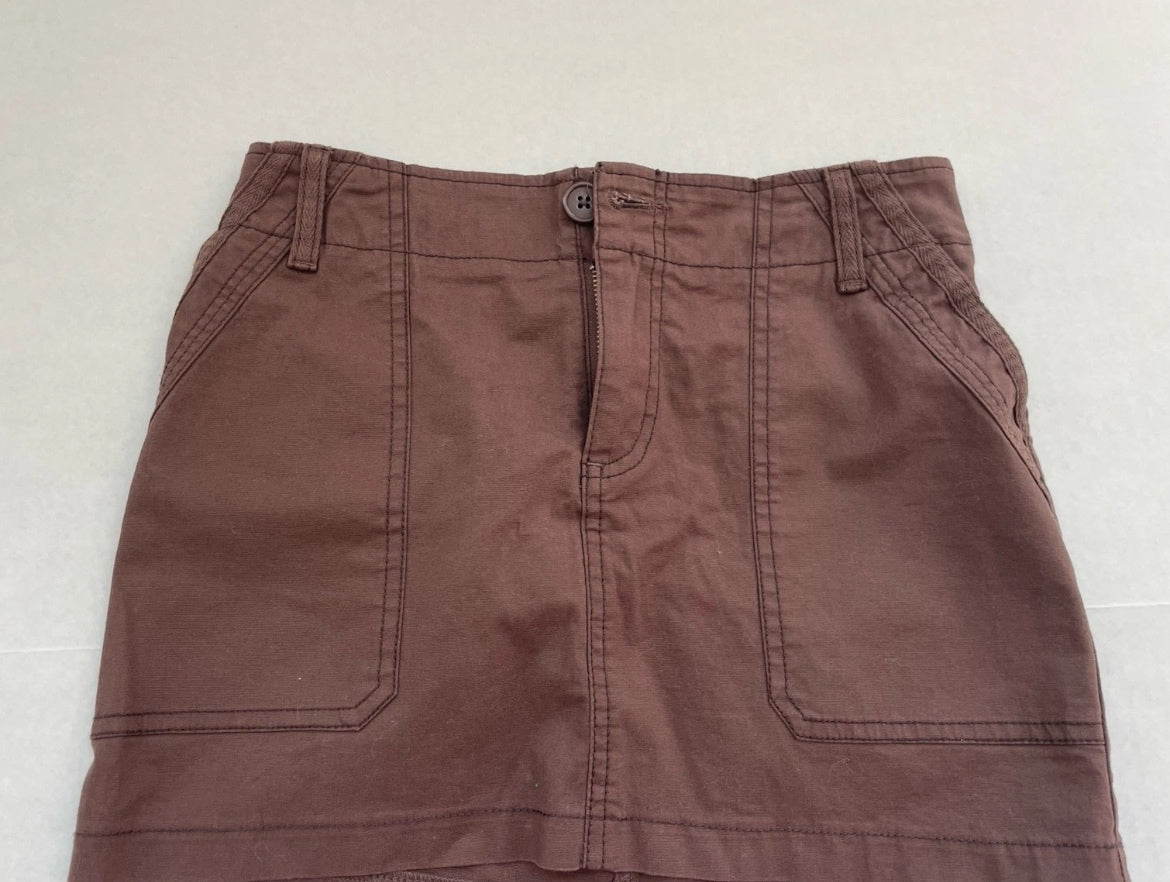 Wild Fable Cargo Skirt Extra Extra Small Brown Cotton