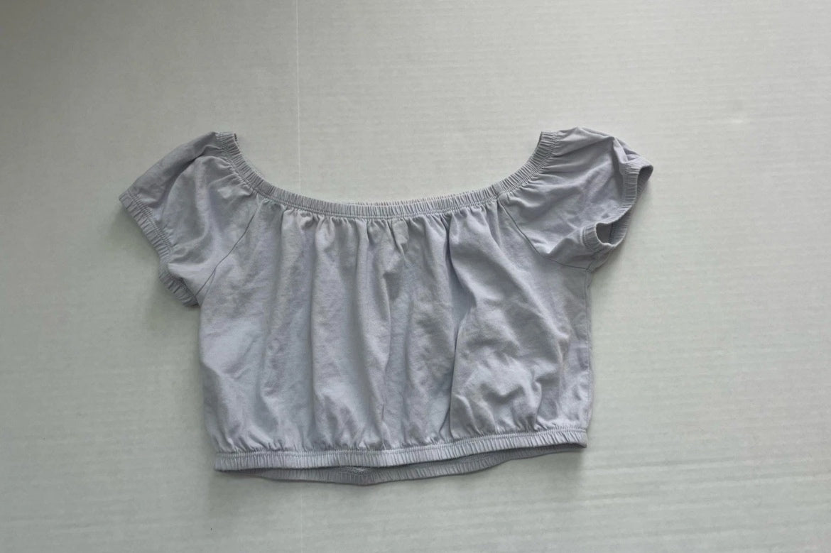 Hollister Top Extra Small Blue Gray Cotton