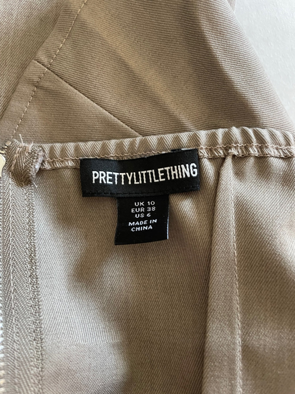 Pretty Little Thing Tops 6 Beige Polyester with Elastane