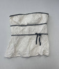Ann Taylor Top 4 Cream/Beige with Black accents Eyelet embroidered fabric, Cotton