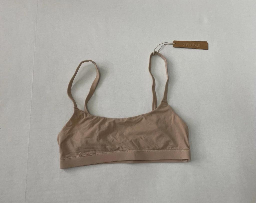 Skims Tops Extra Small Beige Nylon, Polyamide
