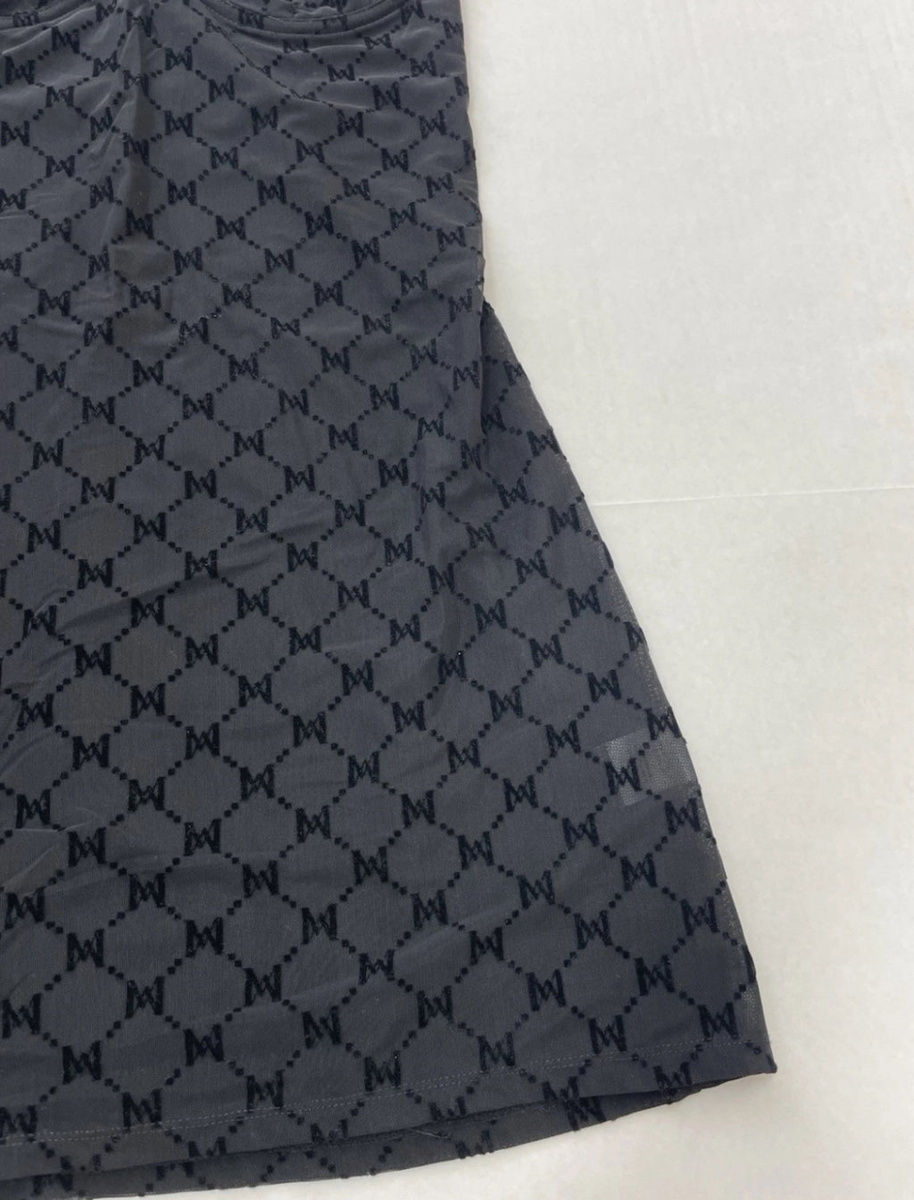 Meshki Dresses/Rompers Small Black Mesh with a printed monogram