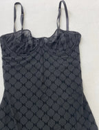 Meshki Dresses/Rompers Small Black Mesh with a printed monogram