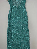 Peppermayo Dresses/Rompers Extra Small Teal Sequin and mesh