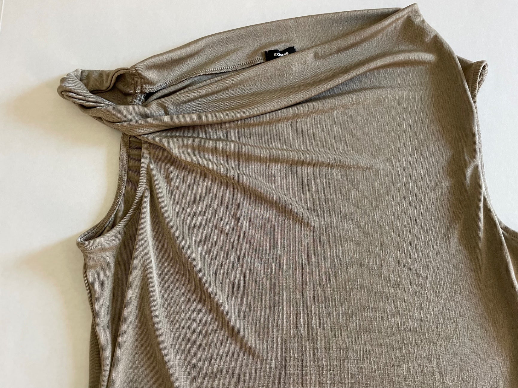 Express Tops Extra Large Beige Polyester, Spandex