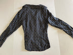 Ann Taylor Tops 6 Dark Blue/ Geometric Silk