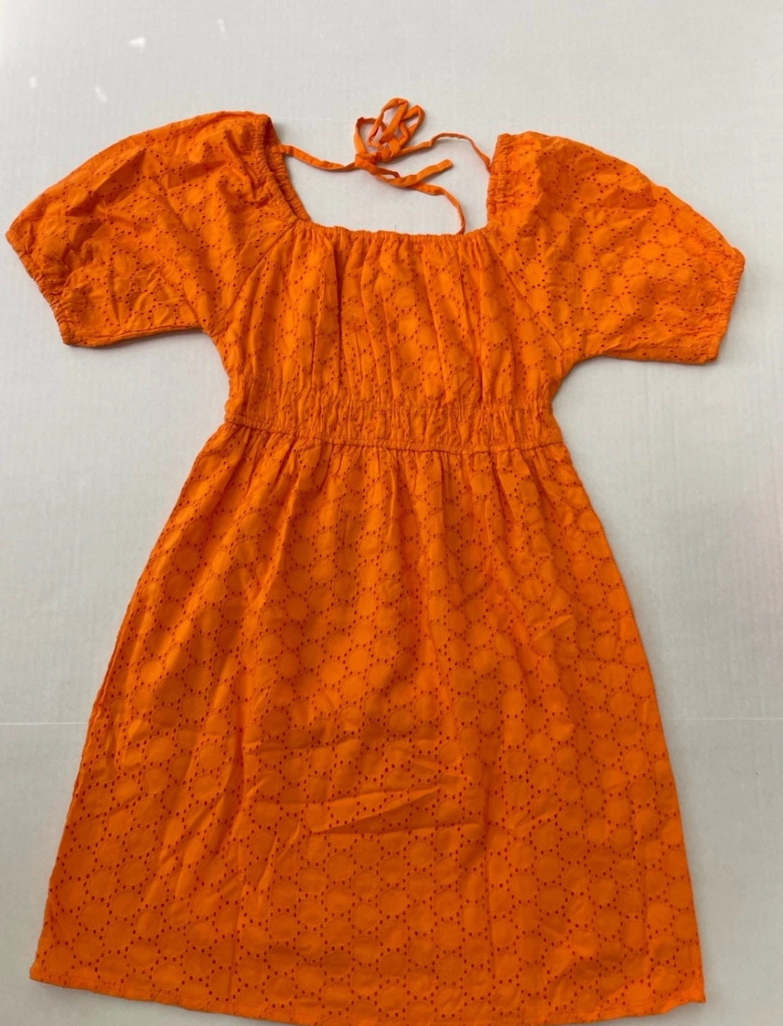 Sim & Sam Dresses/Rompers Medium Orange Eyelet Cotton, Polyester