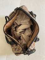 Dooney & Bourke Handbags Medium Beige and Black Fabric