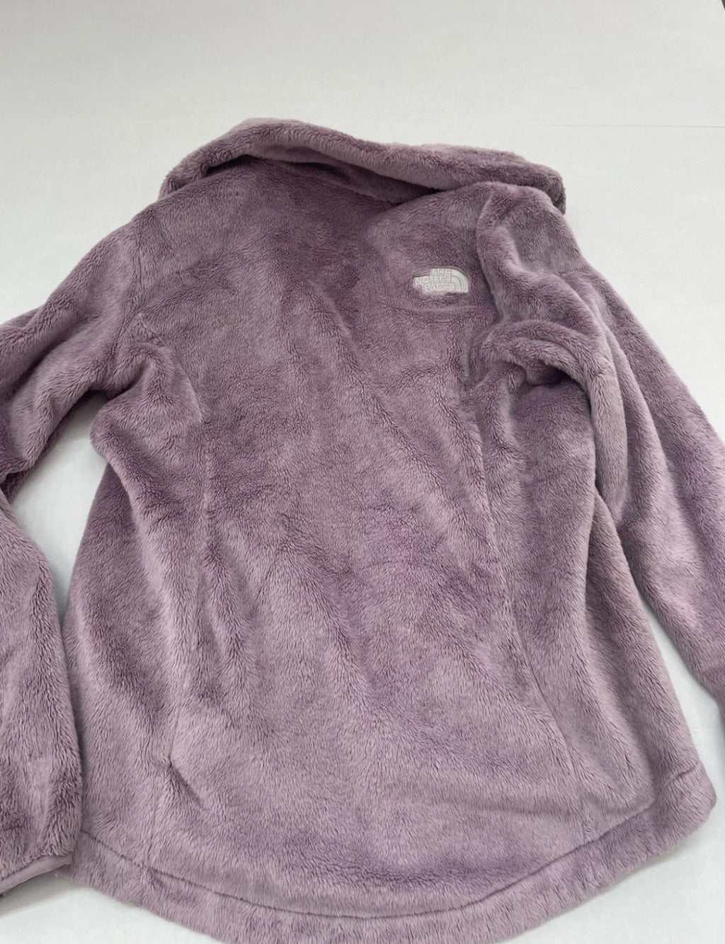 The North Face Zip Up Jacket Extra Small Lavender Faux Fur