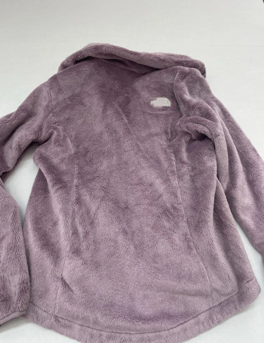 The North Face Zip Up Jacket Extra Small Lavender Faux Fur