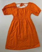Sim & Sam Dresses/Rompers Medium Orange Eyelet Cotton, Polyester