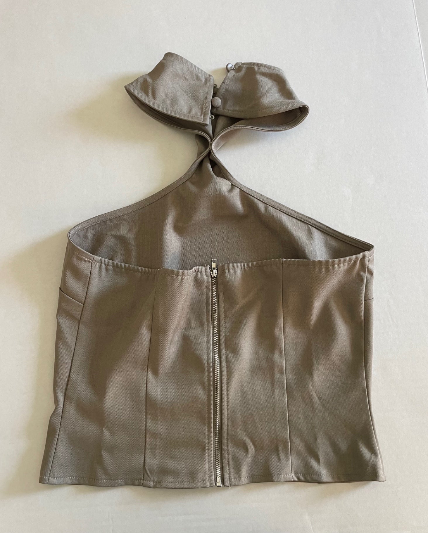 Pretty Little Thing Tops 6 Beige Polyester with Elastane