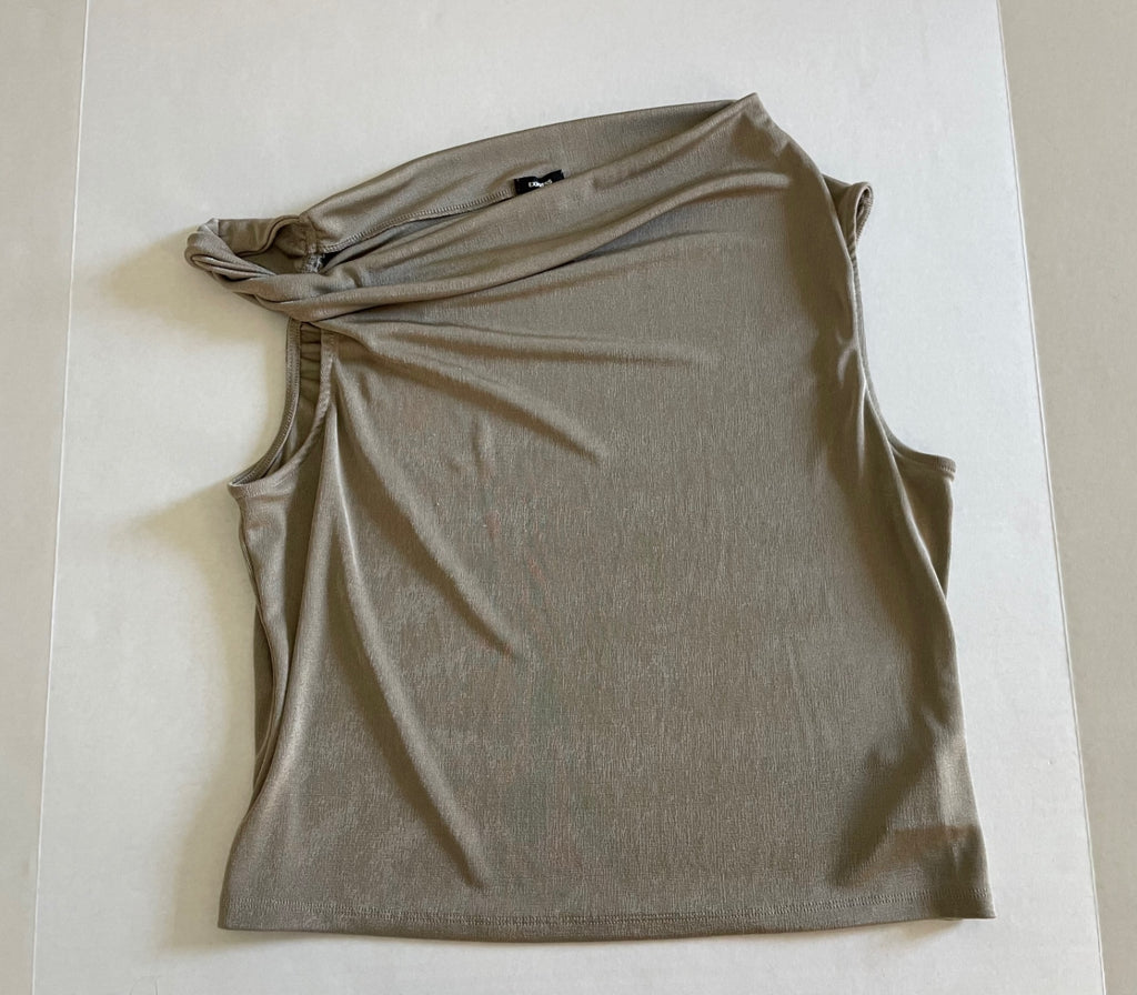 Express Tops Extra Large Beige Polyester, Spandex