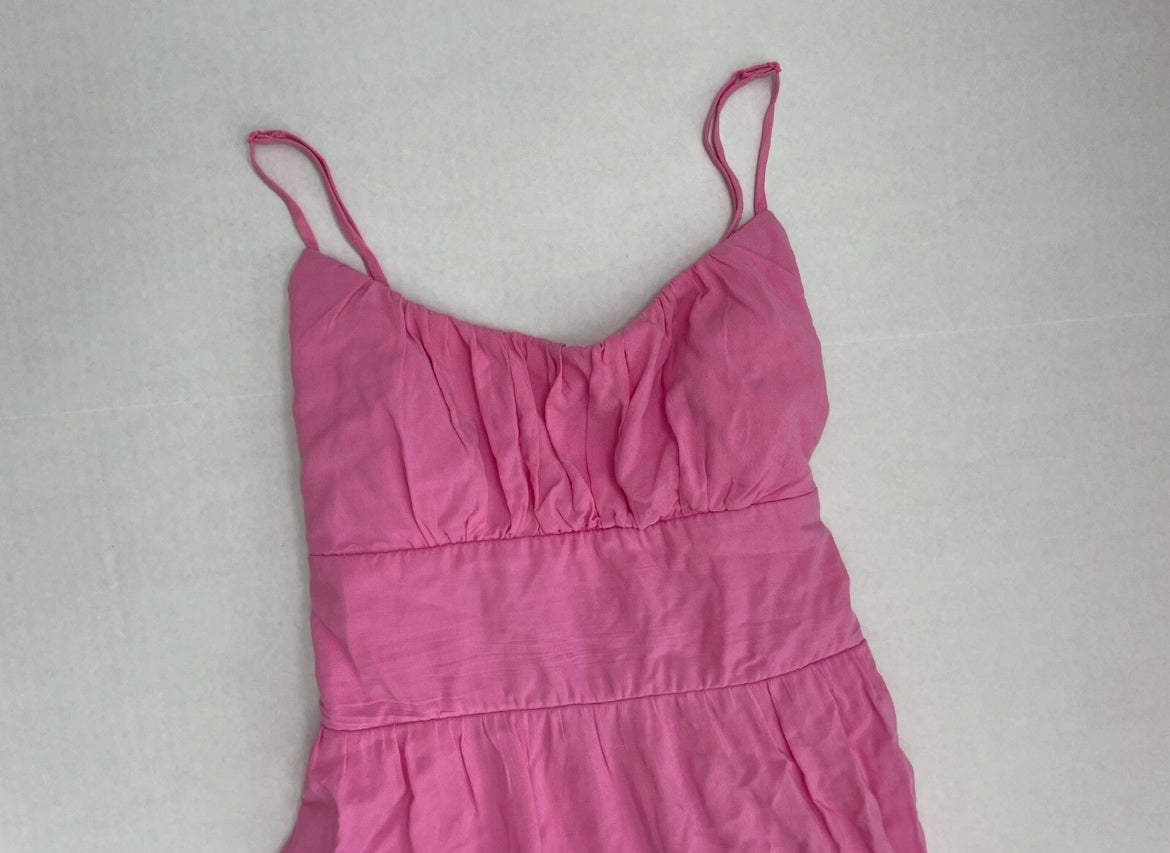 B Darlin Slip Dress 3/4 Pink Cotton