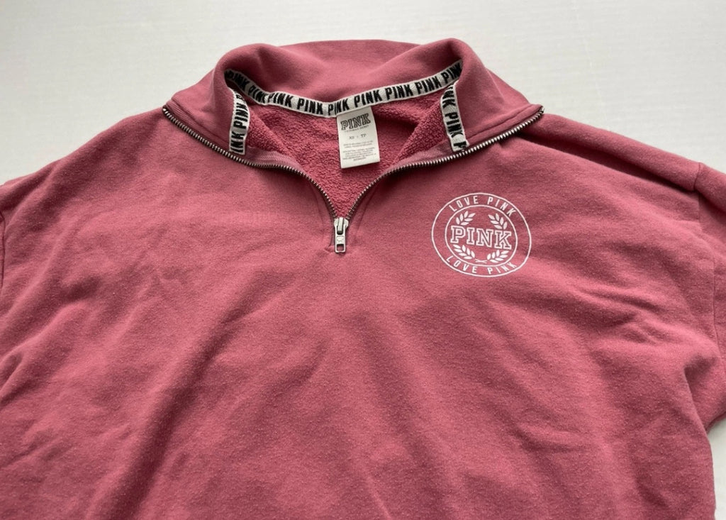 PINK Quarter zip Extra Small Pink
