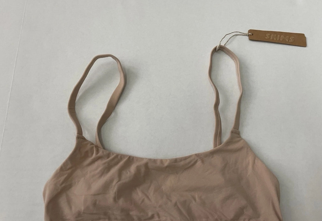 Skims Tops Extra Small Beige Nylon, Polyamide