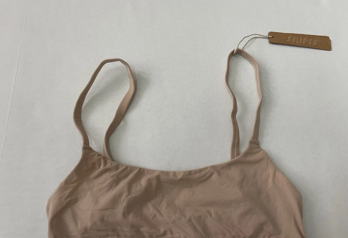 Skims Tops Extra Small Beige Nylon, Polyamide