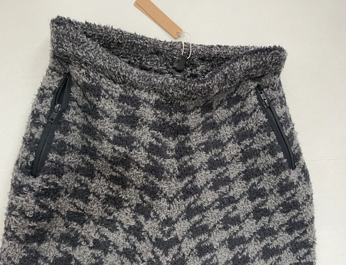 Skims Sweatpants Small Gray and black Fleece (Sherpa), Polyester