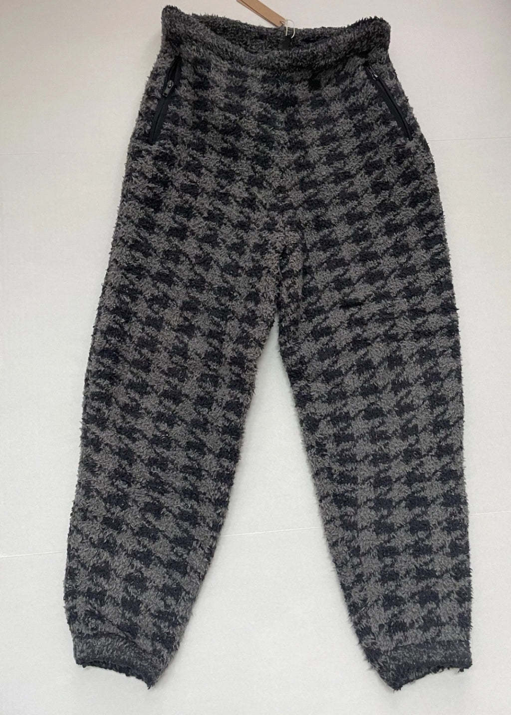 Skims Sweatpants Small Gray and black Fleece (Sherpa), Polyester