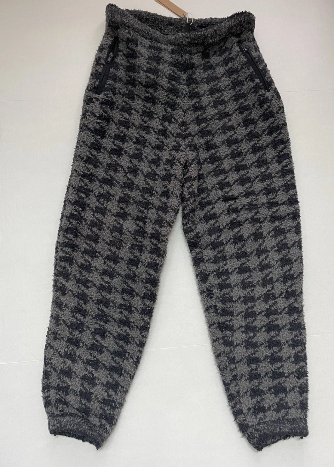 Skims Sweatpants Small Gray and black Fleece (Sherpa), Polyester