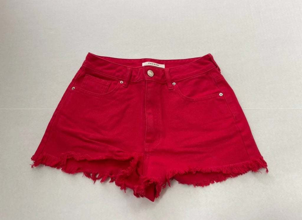 Pacsun Shorts 26 Red Denim