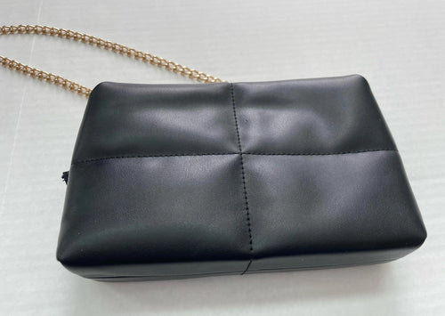 A New Day Accessories Small Black Synthetic leather with metal chain strap