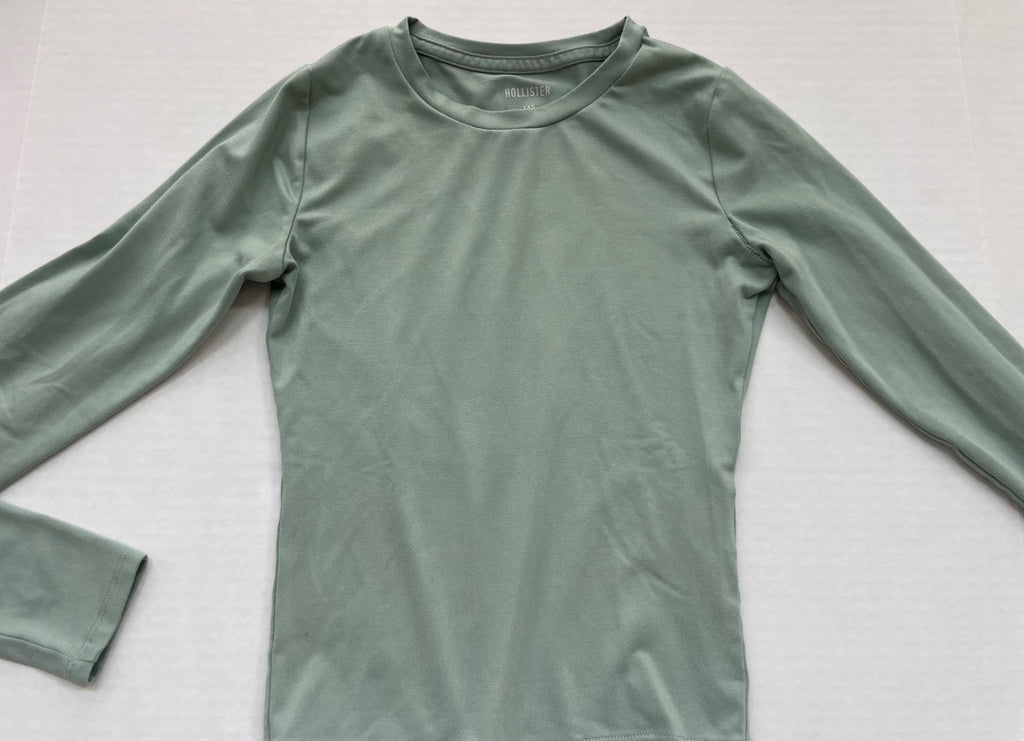 Hollister Tops Extra Extra Small Sage Green Nylon, Polyester