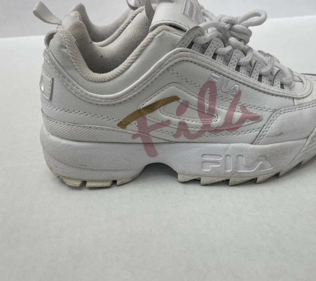 FILA Disrupter Shoes 7 White Leather and synthetic