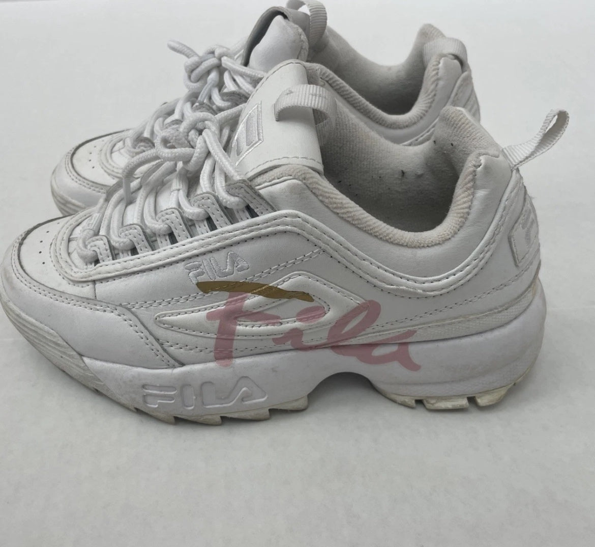 FILA Disrupter Shoes 7 White Leather and synthetic