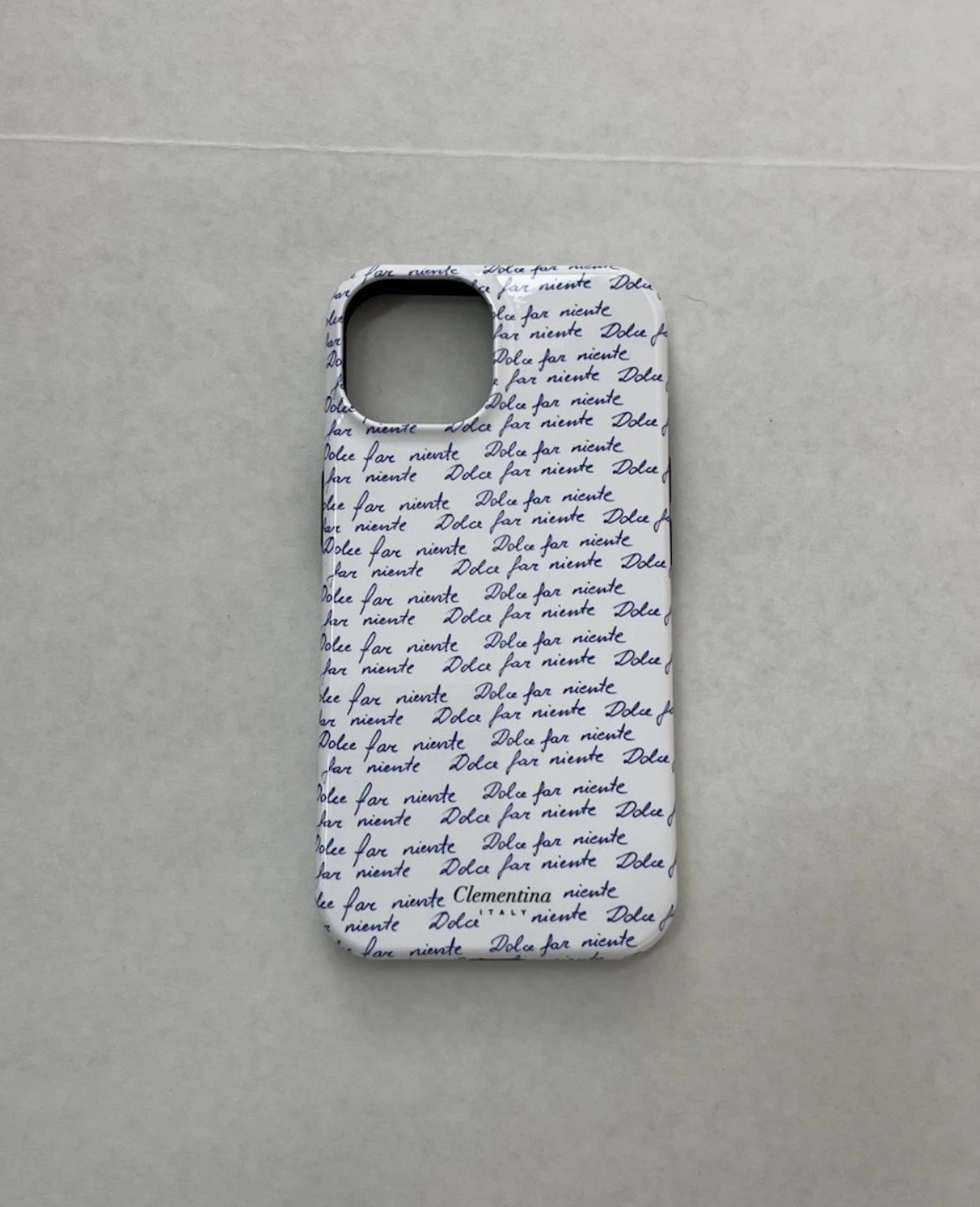 Clementina Accessories iPhone 14 White and Blue Plastic