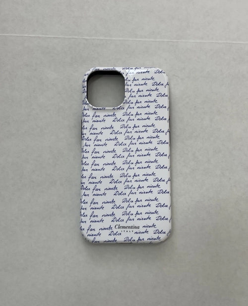Clementina Accessories iPhone 14 White and Blue Plastic