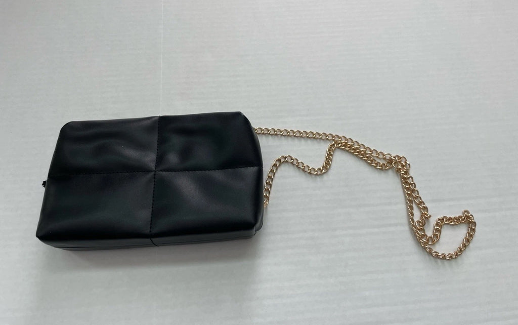 A New Day Accessories Small Black Synthetic leather with metal chain strap
