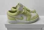 Nike Air Jordan 1 Low SE Shoes 8 Light Green and White Leather and Mesh