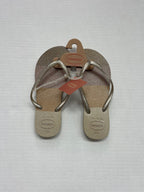 Havaianas Shoes 6 Gold, tan, brown Rubber, Glitter