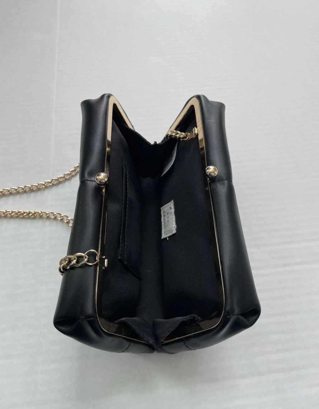 A New Day Accessories Small Black Synthetic leather with metal chain strap