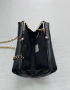 A New Day Accessories Small Black Synthetic leather with metal chain strap