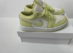 Nike Air Jordan 1 Low SE Shoes 8 Light Green and White Leather and Mesh