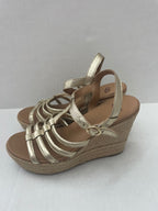 UGG Shoes 6.5 Gold Synthetic leather and woven jute espadrille sole