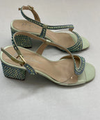 Betsey Johnson Shoes 7.5 Light blue/green Satin with rhinestone embellishments and synthetic sole