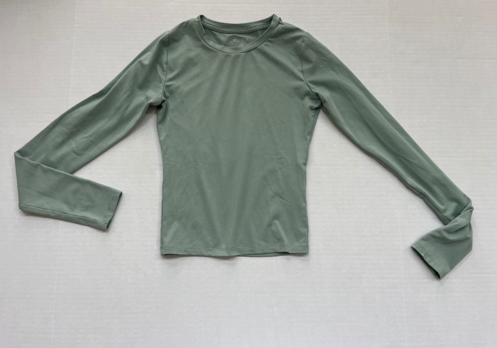 Hollister Tops Extra Extra Small Sage Green Nylon, Polyester