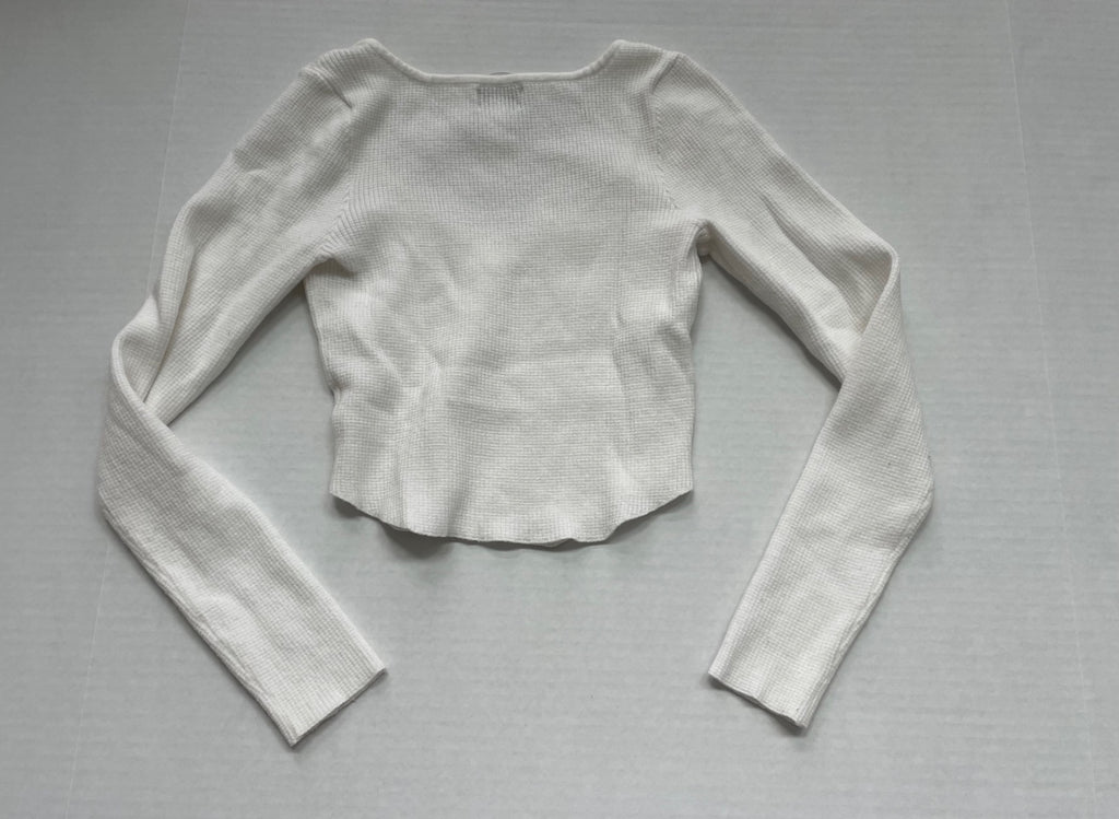 LA HEARTS Tops Extra Extra Small Cream/Off-white Polyester, Viscose, Cotton blend (knit fabric)