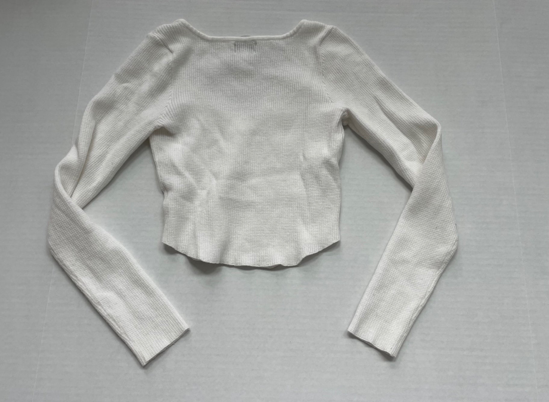 LA HEARTS Tops Extra Extra Small Cream/Off-white Polyester, Viscose, Cotton blend (knit fabric)