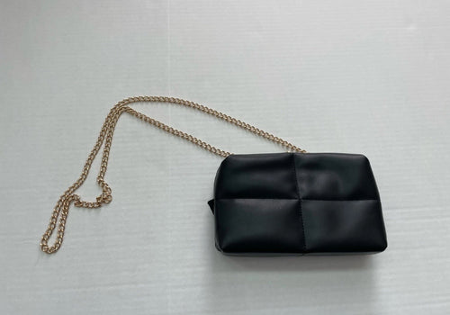 A New Day Accessories Small Black Synthetic leather with metal chain strap